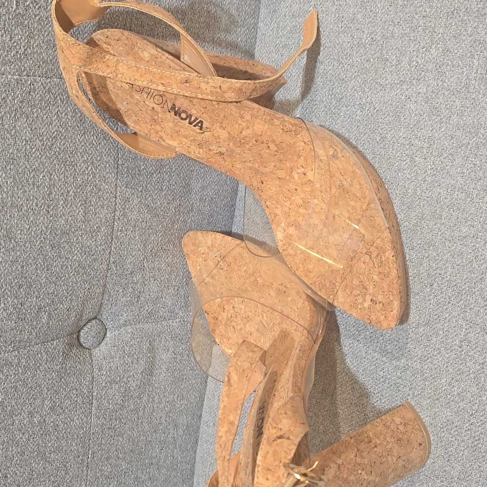 Fashion Nova Tan Cork Heels